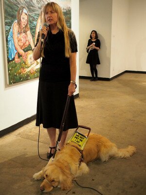 Diane Bergeron and guide dog Lucy